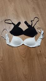 2 BH's, zwart & wit, mt75A van Hema, Hema, Ophalen of Verzenden, Overige kleuren, BH