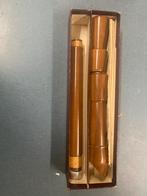 Vintage Houten Blokfluit met Doos, Ophalen of Verzenden, Gebruikt, Sopraan of Sopranino, Met koffer, hoes of etui