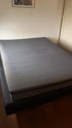 GRATIS Zwart/grijze boxpring/bed, Huis en Inrichting, Slaapkamer | Boxsprings, Ophalen, Zwart, Tweepersoons, 140 cm