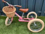 Trybike loopfiets en 3 wieler roze met mandje, Ophalen, Gebruikt, Trybike