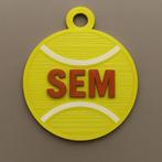 Gepersonaliseerde Tennisbal Sleutelhanger - 3D TEKST!, Ophalen of Verzenden, Nieuw, Sport