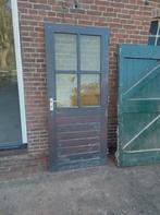 Hardhouten buitendeur met glas, incl. slot, Doe-het-zelf en Verbouw, Ophalen