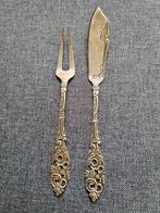 Gero oud bestek botermes vleesvorkje vleeswarenvorkje zilver, Antiek en Kunst, Ophalen of Verzenden