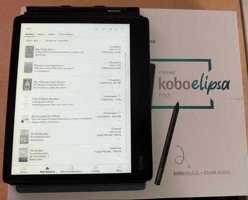 Rakuten Kobo Elipsa e reader inclusief Stylus en Sleep cover, Computers en Software, E-readers, Zo goed als nieuw, Bluetooth, Touchscreen