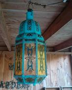 Turquoise lantaarn, Ophalen, Gebruikt, 50 tot 75 cm, Glas