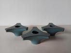 3 vintage Cor Unum Theo Potmeer kandelaars groen, Antiek en Kunst, Antiek | Keramiek en Aardewerk, Ophalen of Verzenden