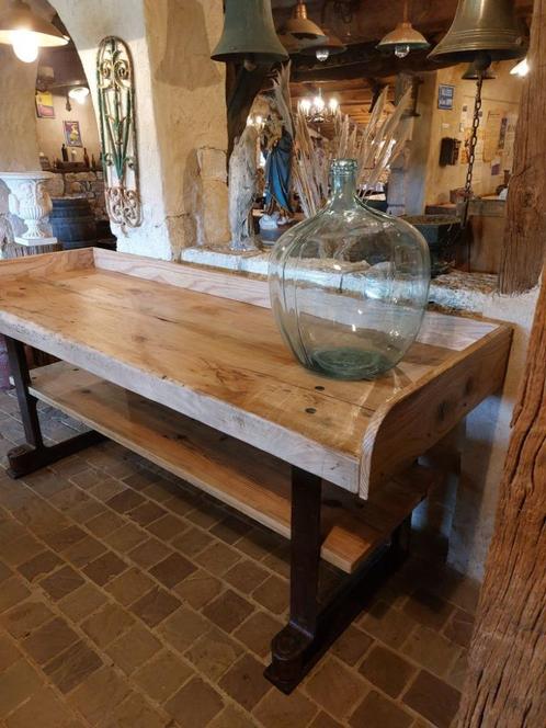 Grote handgemaakte presenteertafel sidetable  werktafel, Antiek en Kunst, Curiosa en Brocante, Ophalen