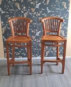 2 x barkruk met rugleuning., Huis en Inrichting, Ophalen, Met voetsteun, 60 tot 90 cm, Zo goed als nieuw