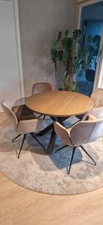 eetkamerset, Huis en Inrichting, Tafels | Eettafels, Ophalen, Design, Rond, Zo goed als nieuw