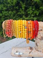 BIBA kralenarmbandjes geel oranje rood 3 euro pst nieuw, Sieraden, Tassen en Uiterlijk, Armbanden, Geel, Kunststof of Plastic