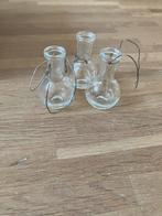 Set van 3 Kleine Glazen hangvaasjes, Huis en Inrichting, Woonaccessoires | Vazen, Overige kleuren, Ophalen of Verzenden, Minder dan 50 cm