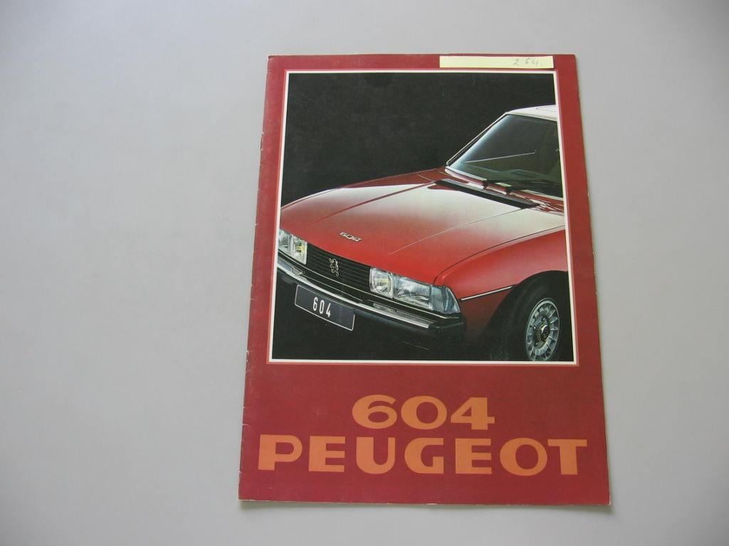 PEU 264 Peugeot 604, folder, 1978., Boeken, Auto's | Folders en Tijdschriften, Zo goed als nieuw, Peugeot, Ophalen of Verzenden