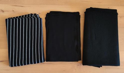 3 nieuwe grote lappen stof tricot/zwart+zwart-wit elk € 5,00, Hobby en Vrije tijd, Stoffen en Lappen, Nieuw, Katoen, 120 cm of meer