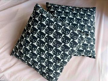Kussenset Kat Zwart Wit 30x30cm beschikbaar voor biedingen