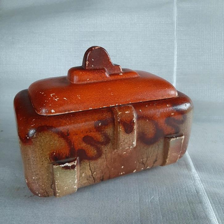 Antieke koektrommel, koekjes pot, koekjesdoos aardewerk, Antiek en Kunst, Antiek | Keramiek en Aardewerk, Ophalen