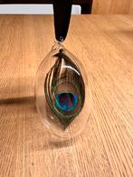 Kerstornament pauwenveer / glas, Ophalen of Verzenden