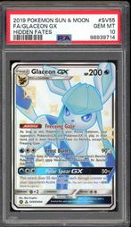 Glaceon GX PSA 10 - SV55/SV94 - Sun & Moon - Hidden Fates, Hobby en Vrije tijd, Verzamelkaartspellen | Pokémon, Ophalen of Verzenden