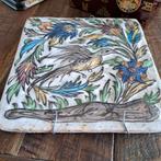 Antieke Tegel met  Vogel erop  19  cm groot, Antiek en Kunst, Antiek | Wandborden en Tegels, Ophalen of Verzenden