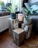 Houten blokken | Antiek Acacia hout | mini zuil | €1,- p.cm, Nieuw, Ophalen of Verzenden