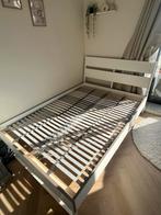 Bedframe met matras te koop, Huis en Inrichting, Slaapkamer | Bedden, Ophalen, Gebruikt, Wit, Tweepersoons