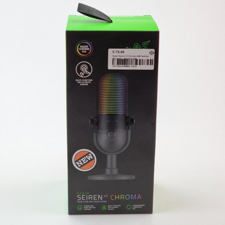 Razer Seiren V3 Chroma USB Gaming Microfoon | Nieuw in seal, Muziek en Instrumenten, Microfoons, Nieuw