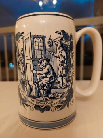 Mooie bierpul beker Royal Goedewaagen, Blue Delft Holland beschikbaar voor biedingen