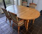 Eettafel met 4 stoelen, Huis en Inrichting, Tafels | Eettafels, Ophalen, Gebruikt, 100 tot 150 cm, 150 tot 200 cm