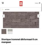 Antieke trommel betonstraatstenen mangaan + betonbanden, Tuin en Terras, Tegels en Klinkers, Ophalen, Klinkers, Zo goed als nieuw