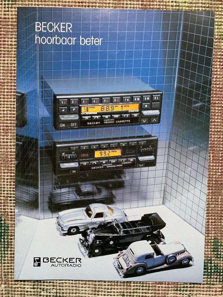 Nederlandse brochure folder autoradio programma Becker nieuw, Boeken, Auto's | Folders en Tijdschriften, Nieuw, Overige merken