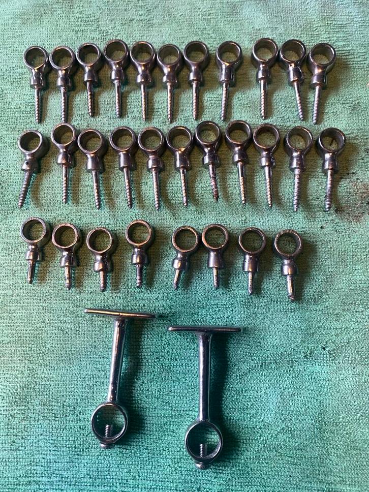 Vintage Traproede Set - 16 Stuks + knologen, Huis en Inrichting, Stoffering | Gordijnen en Lamellen, Gebruikt, Minder dan 100 cm