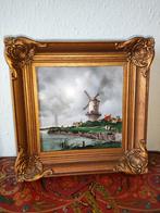 Mooie vintage tegel in prachtige lijst, Antiek en Kunst, Ophalen of Verzenden