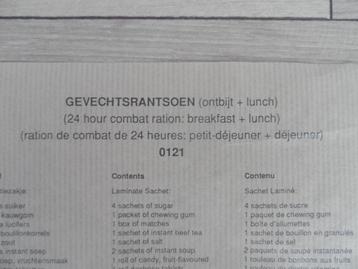 Gevechtsrantsoen beschrijving beschikbaar voor biedingen