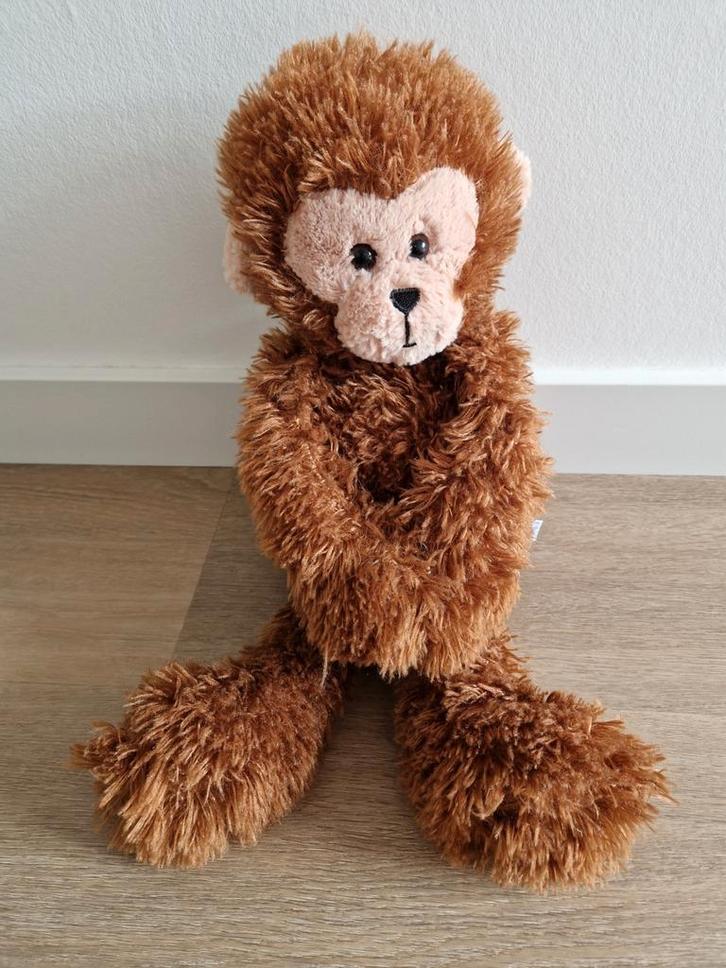 Knuffel Hema aap magneten aapje 45 cm bruin fluffy K8399, Kinderen en Baby's, Speelgoed | Knuffels en Pluche, Zo goed als nieuw