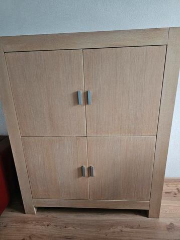 Wit eiken kast echt eiken White washed