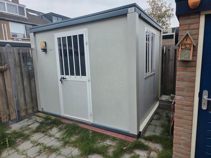 Metalen Containerberging porto cabin, unit portacabin, Tuin en Terras, Bergingen en Tuinkasten, Zo goed als nieuw, Containerberging