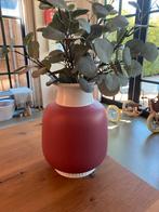 Prachtige hoge XL vaas in cyaanblauw – in nieuwstaat, Overige kleuren, Ophalen of Verzenden, Minder dan 50 cm, Glas