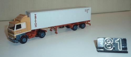 modelauto Scania - trekker oplegger - triton 1:87 - AWM, Verzamelen, Automerken, Motoren en Formule 1, Gebruikt, Auto's, Ophalen of Verzenden