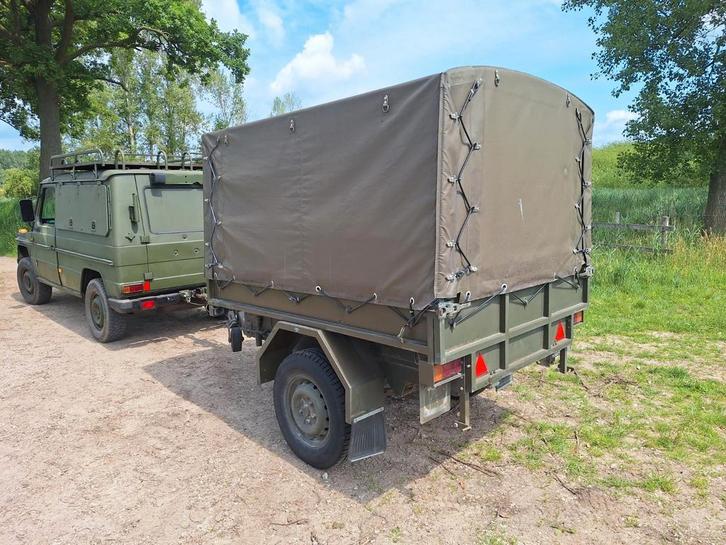 Leger aanhangwagens achter mercedes g-klasse / landrover, Auto diversen, Aanhangers en Bagagewagens, Zo goed als nieuw, Ophalen of Verzenden