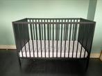Babypark Babybed Puck Beuken Zwart 60 x 120 cm, Kinderen en Baby's, Ledikant, Zo goed als nieuw, Ophalen
