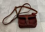 vintage leren tasje, Ophalen of Verzenden, Gebruikt, Bruin, Leer
