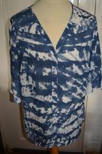 DorisStreich, prachtige batic blouse, mt 46, Blauw, Doris Streich, Maat 46/48 (XL) of groter, Ophalen of Verzenden