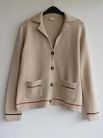 Mayerline beige zandkleur blazer vest met rode bies maat M, Kleding | Dames, Maat 38/40 (M), Mayerline, Beige, Ophalen of Verzenden