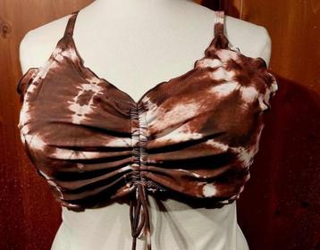bikinitop bruin tie dye 50/52 D/E beschikbaar voor biedingen