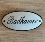 Emaille Badkamer deurbord., Ophalen of Verzenden, Zo goed als nieuw