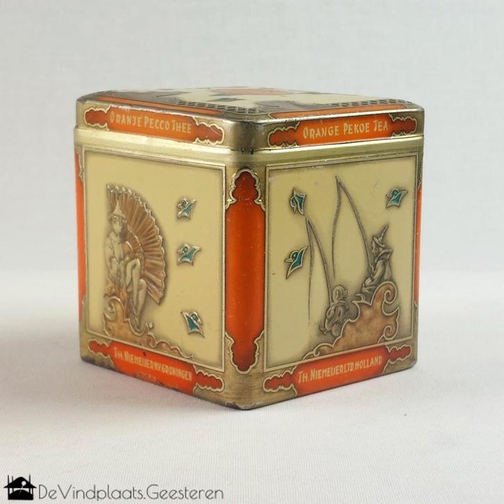Niemeijer's Oranje Pecco (Orange Pekoe) Thee, Verzamelen, Blikken, Zo goed als nieuw, Thee, Overige merken, Ophalen of Verzenden