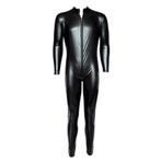 Zwarte metallic heren catsuit wetlook bodysuit sexy glimmend, Verzenden, Nieuw, Overige maten, Kleding