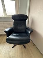 Relax Fauteuil met zwarte poten, Huis en Inrichting, Fauteuils, Ophalen, Gebruikt, Leer, 75 tot 100 cm