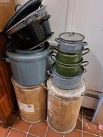 Vintage Geëmailleerde Pannensets & Wastobbe, Ophalen of Verzenden