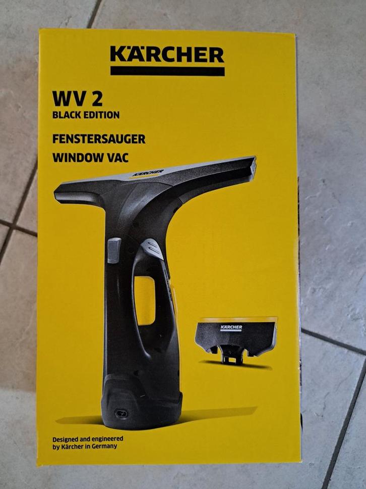 Kärcher WV 2 Black Edition Raamwisser - Nieuw in doos, Huis en Inrichting, Schoonmaakartikelen, Raamwisser of Trekker, Ophalen of Verzenden