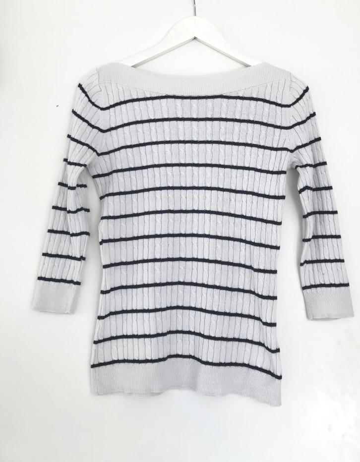 Rodier Bretonse trui gestreept streepjes trui S. navy wit, Kleding | Dames, Truien en Vesten, Zo goed als nieuw, Maat 36 (S), Wit